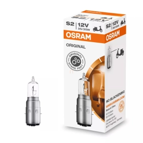   Osram Original Line 12V S2 halogén motorkerékpár fényszórólámpa, 12 V, 35/35 W, BA20d foglalat, OEM minőség, 64327, 1 darab/csomag