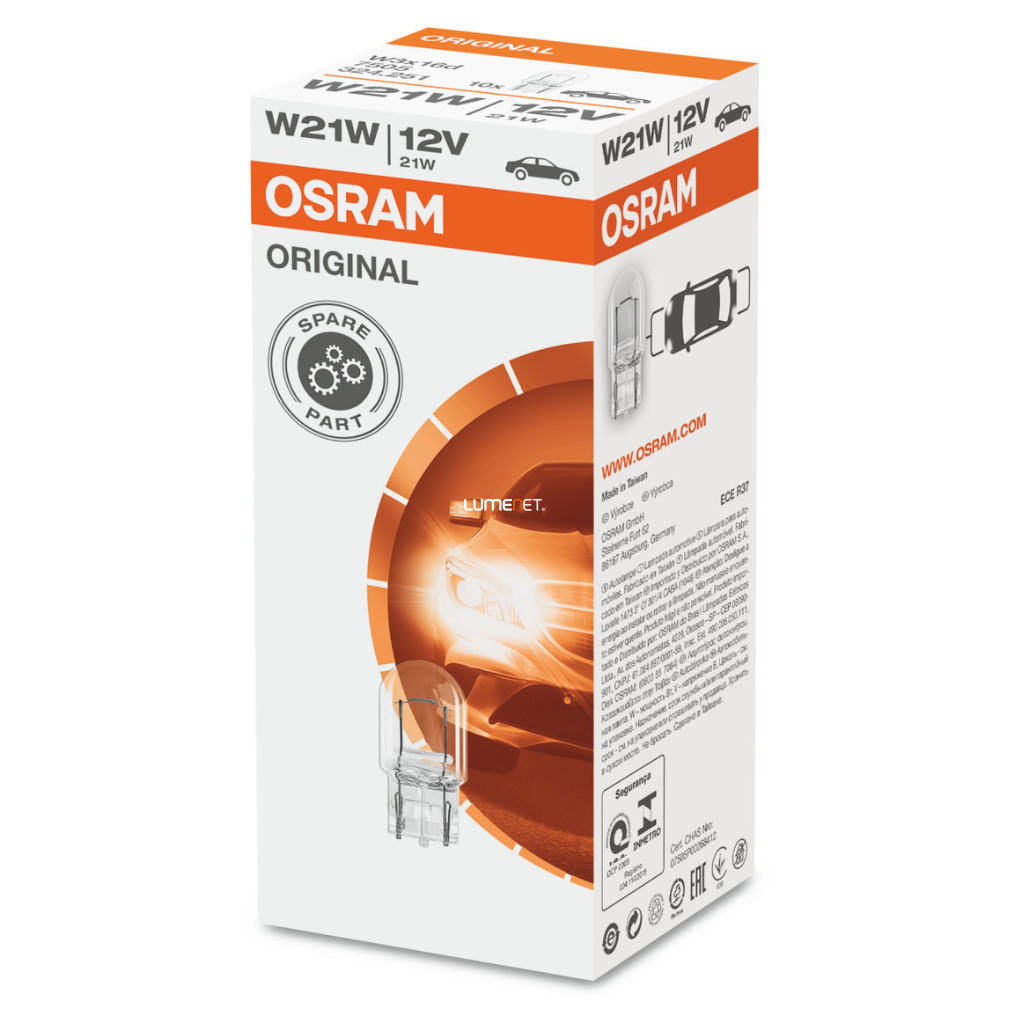 Osram 7505 W21W jelzőizzó, 10db/csomag