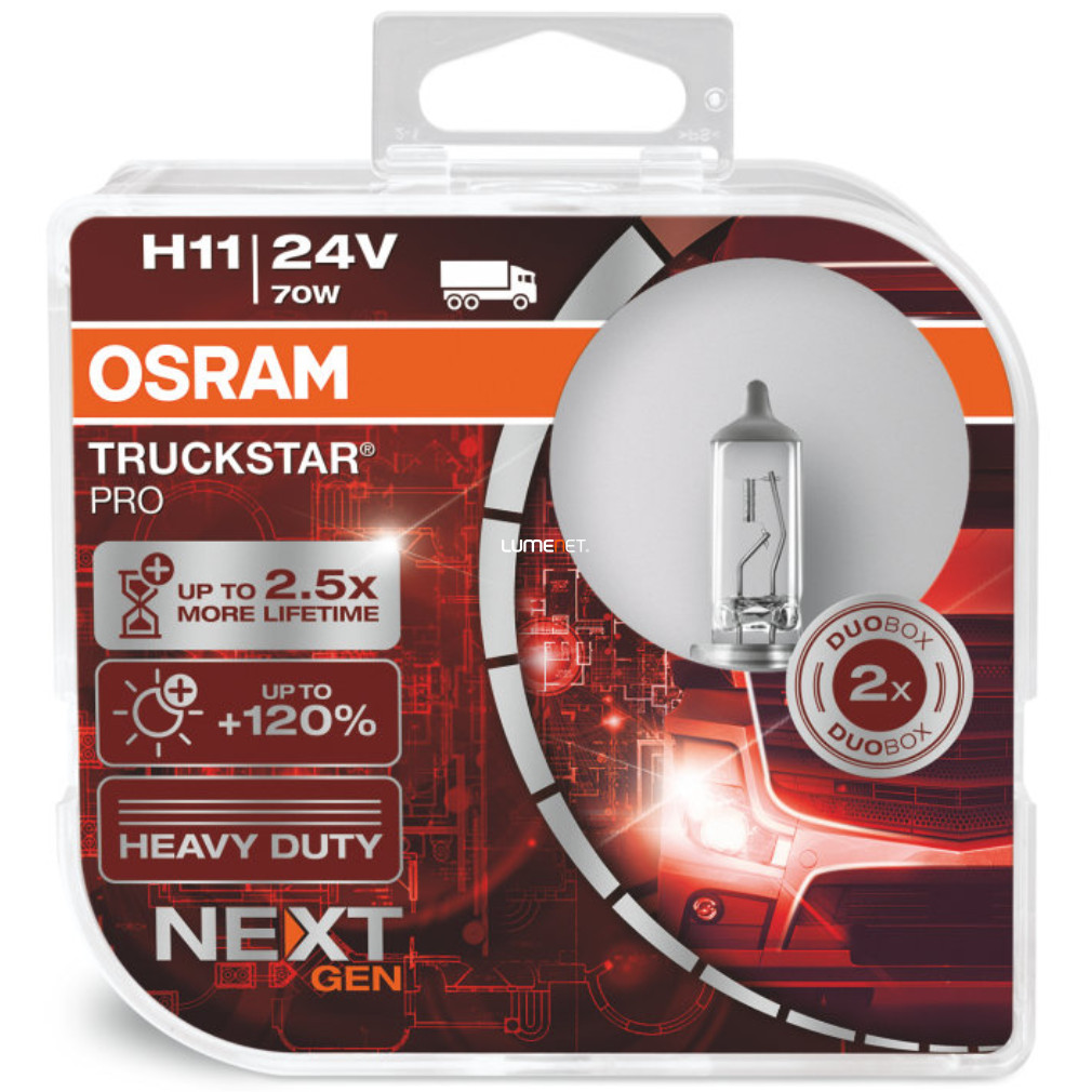 Osram Truckstar Pro H11 24V autóizzó 2db/csomag