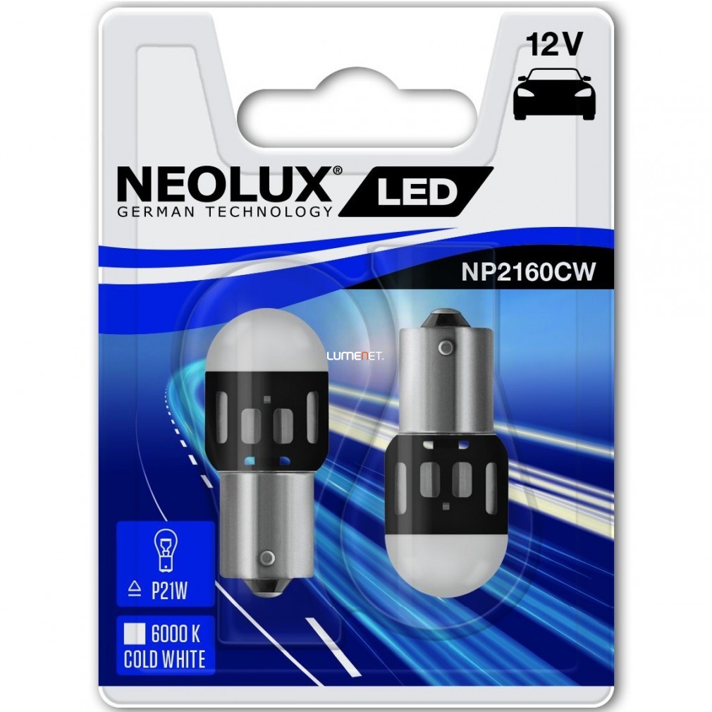 Neolux LED NP2160CW-02B P21W 6000K 2db/bliszter