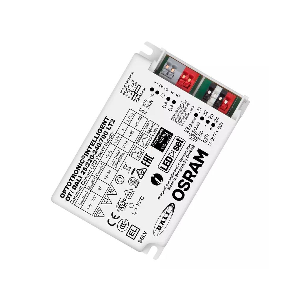 LED tápegység áramgenerátoros 25W Ti DALI 25/220…240/1A0 LT2 180-700mA, 15-54 4052899488144
