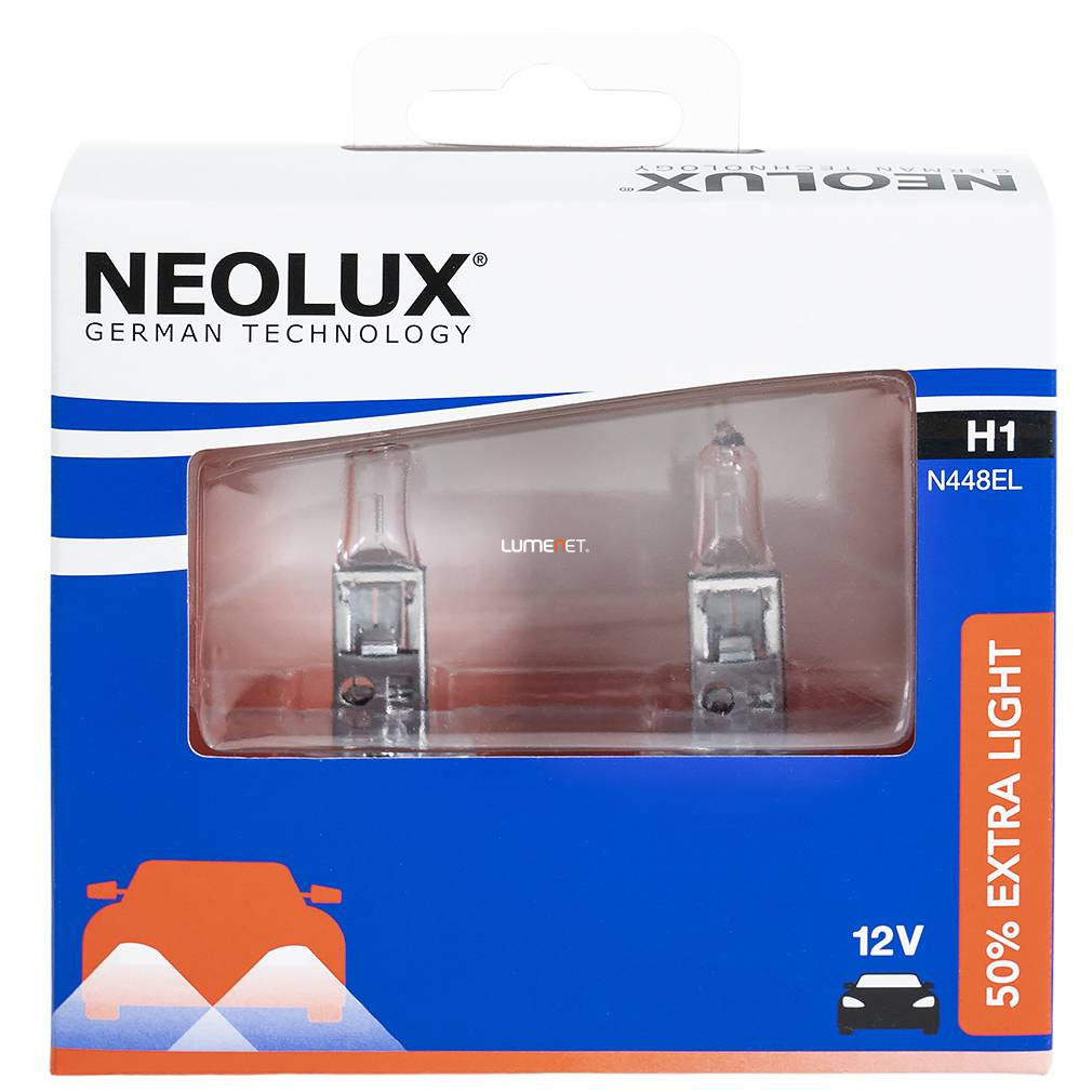 Neolux Extra Light N448EL-SCB H1 12V +50% 2db/csomag