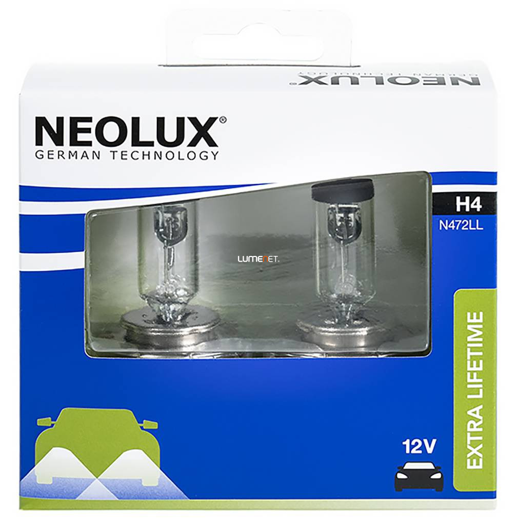 Neolux Extra Lifetime N472LL-SCB H4 2db/csomag