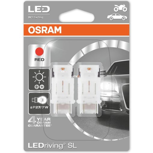 Osram LEDriving SL 3548R-02B Red P27/7W 2db/bliszter
