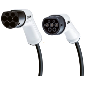   Osram BatteryCharge Type2 töltőkábel elektromos és plug-in hibrid járművekhez, 5 m hosszú, 1 fázisú, 16A, IP65/IK10 védelemmel, TYPE 2-ből TYPE 2-be, OCC21605, 7 pines