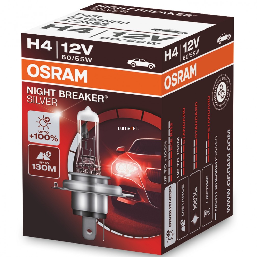 Osram Night Breaker Silver H4 +100% dobozos