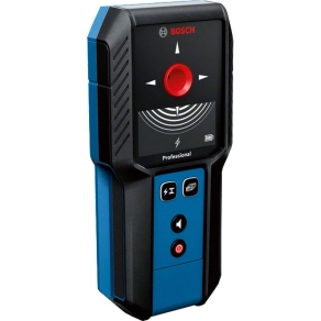   Bosch (0601081700) keresőműszer professional GMS 120-27 Felderíthető anyagok: vastartalmú fémek, nemvasfémek,fa alapszerkezetek, elektromos vezetékek, Max felderítési mélység: 120 mm, Kijelző megvilágítás, Hang jelzés, Méretek: 200 x 85 x 32 mm, 2 x 1,5 V