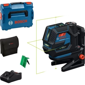   Bosch GCL 12V-50-22 CG zöld kombilézer + RM 20 tartó + GBA 12V 2.0Ah akku + GAL 12V-40 gyorstöltő + L-boxx 0601066S02