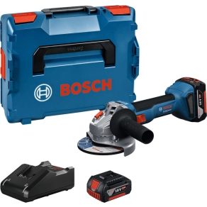   Bosch GWS 18V-8 akkus sarokcsiszoló 2xGBA18V 4Ah,125mm, GAL18V-40 töltő, L-Boxx-ban (06019N9002)
