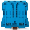 Wago 285-1184 2 vezetékes nagyáramú átmenő sorkapocs, 185 mm², POWER CAGE CLAMP, oldalsó jelölőnyílások, DIN 35 × 15 sínre, kék