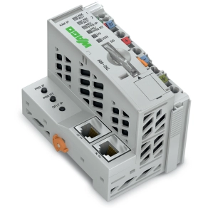 Wago 750-889 KNX IP-vezérlő, kétportos 10/100 Mbit/s switch, IEC 61131-3, 253 kommunikációs objektum, 1024 KB programmemória, 32 bites CPU