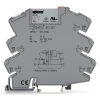 Wago 857-303 relémodul, 12 V DC, 1 váltóérintkező, 6 A tartós határáram, sárga állapotjelzés, 6 mm széles, 2,5 mm², szürke