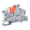 Wago 788-304 relémodul, 24 V DC, 1 váltóérintkező, 16 A tartós határáram, piros állapotjelzés, 15 mm széles, 2,5 mm², szürke
