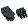 Wago 770-203/035-000 WINSTA® MIDI csatlakozóaljzat tehermentesítő házzal, 3 pólusú, A kódolás, 4 mm², 25 A, fekete