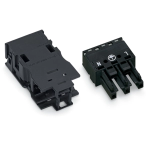 Wago 770-203/035-000 WINSTA® MIDI csatlakozóaljzat tehermentesítő házzal, 3 pólusú, A kódolás, 4 mm², 25 A, fekete