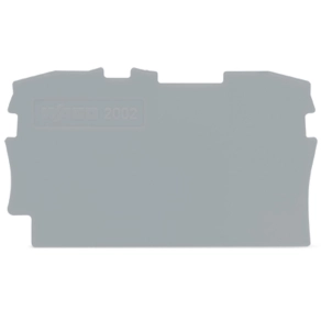 Wago 2002-1291 vég- és válaszlap, 0,8 mm vastag, szürke