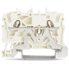 Wago 2002-1208 2 vezetékes árnyékoló sorkapocs, 2,5 mm², Push-in CAGE CLAMP, oldalsó/középső jelölés, DIN 35 × 15 és 35 × 7,5, fehér