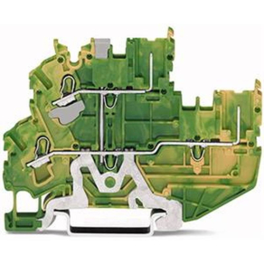   WAGO 2022-2207 2 vezeték/2 tűs, emeletes sorkapocs2 vezeték/2 tű földelő dugaszolható sork, zöld-sárga