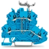 Wago 2000-2239 kétemeletes átmenő sorkapocs, 4 vezetékes, N, jelölőtartóval, 1 mm², Push-in CAGE CLAMP®, belső közösítés, Ex i alkalmazásokhoz, kék