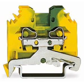   WAGO 281-107 2 vezetékes földelő sorkapocs4 -mm2, zöld-sárga