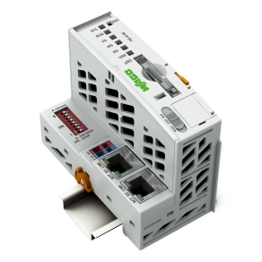 Wago 750-8100 PFC100 ECO vezérlő, kompakt PLC, 2 Ethernet-interfész integrált switch-csel, IEC 61131-3, e!COCKPIT