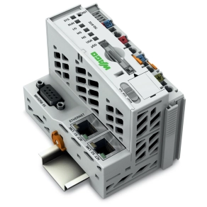 Wago 750-8102 PFC100 vezérlő, kompakt PLC, 2 Ethernet-interfész, RS-232/485, integrált switch, IEC 61131-3, e!COCKPIT
