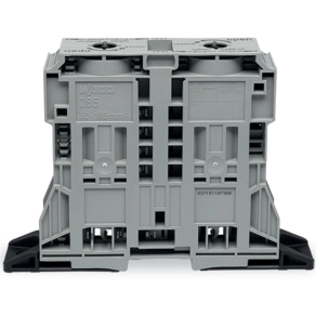 Wago 285-1161 2 vezetékes nagyáramú átmenő sorkapocs, 185 mm², POWER CAGE CLAMP, oldalsó jelölőnyílások, rögzítőperemmel, szürke