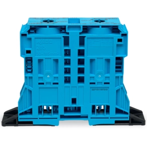 Wago 285-1164 2 vezetékes nagyáramú átmenő sorkapocs, 185 mm², POWER CAGE CLAMP, oldalsó jelölőnyílások, rögzítőperemmel, kék