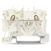 Wago 2001-1208 2 vezetékes árnyékoló sorkapocs, 1,5 mm², Push-in CAGE CLAMP®, oldalsó és középső jelölés, DIN 35 x 15 és 35 x 7,5 sínhez, fehér