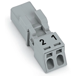 Wago 890-252 WINSTA® MINI dugó, 2 pólusú, B kódolású, 1,5 mm², 16 A, szürke