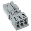 Wago 890-243 WINSTA® MINI aljzat, 3 pólusú, B kódolású, 1,5 mm², szürke