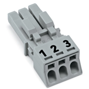Wago 890-243 WINSTA® MINI aljzat, 3 pólusú, B kódolású, 1,5 mm², szürke