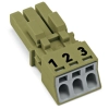 Wago 890-263 WINSTA® MINI aljzat, 3 pólusú, B kódolású, 1,5 mm², világoszöld