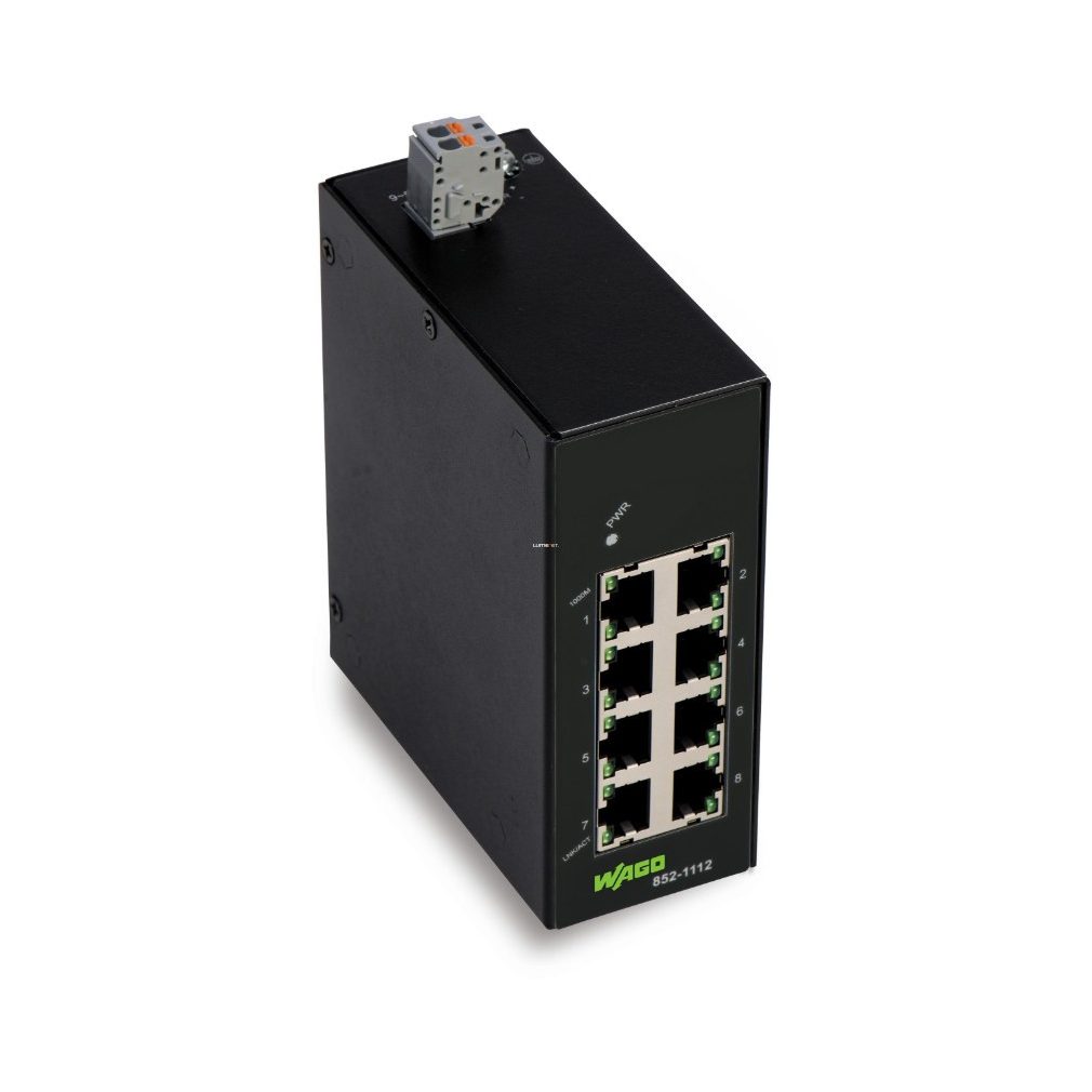 Wago ipari ECO Switch8-Port 1000Base-T, fekete (852-1112)