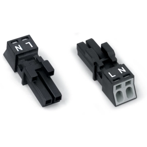 Wago 890-202 WINSTA® MINI aljzat, 2 pólusú, A kódolású, 1,5 mm², fekete