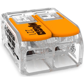   Wago 221-612 kettes sodrott vezeték összekötő, átlátszó 6mm2