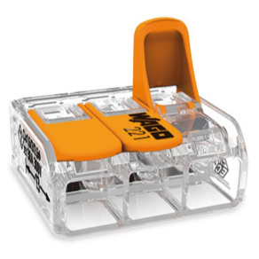   Wago 221-613 hármas sodrott vezeték összekötő, átlátszó 6mm2