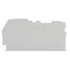 Wago 2102-1291 vég- és válaszlap, 0,8 mm vastag, szürke