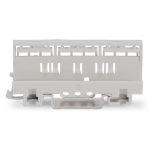Wago 221-501 rögzítőadapter Ex alkalmazásokhoz, 221-es sorozatú 4 mm²-es vezetékösszekötőkhöz, DIN-sínes vagy csavaros szereléshez, világosszürke