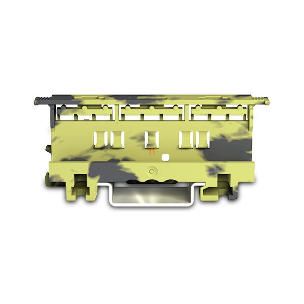 Wago vezeték összekötő tartó sínre, szürke-sárga 4mm2 221-500/000-053 