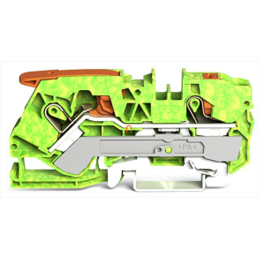   2 vezetékes földelő sorkapocs, zöld-sárga , Wago 2110-5207