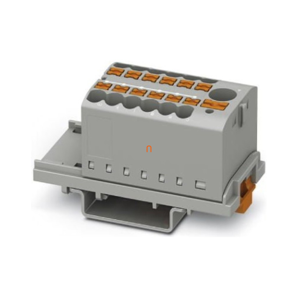 Elosztóblokk PTFIX 6/12X2,5-NS35 GY 0,5-10mm2, 41/24 A 690 V NS 35/7,5, NS 35/15, rugós csatlakozás, 3273088