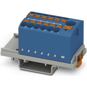   Elosztóblokk PTFIX  6/12X2,5-NS35 BU, 0,5-10mm2, 41/24 A 690 V NS 35/7,5, NS 35/15, rugós csatlakozás, 3273090