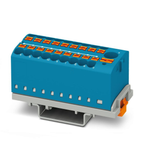   Elosztóblokk PTFIX  6/18X2,5-NS35 BU, 0,5-10mm2, 41/24 A 690 V NS 35/7,5, NS 35/15, rugós csatlakozás, 3273112