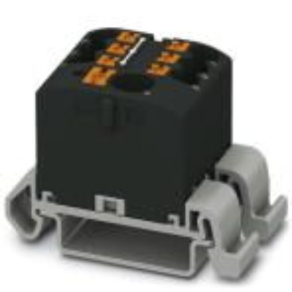   Elosztóblokk PTFIX  6/ 6X2,5-NS35A BK, 0,5-10mm2, 41/24 A 690 V NS 35/7,5, NS 35/15, rugós csatlakozás, 3273212