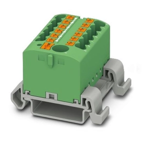   Elosztóblokk PTFIX 6/12X2,5-NS35A GN, 0,5-10mm2, zöld, 24 A, 690V, NS 35, rugós, 3273228