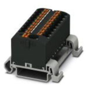   Elosztóblokk PTFIX  6/18X2,5-NS35A BK, 0,5-10mm2, 41/24 A 690 V NS 35/7,5, NS 35/15, rugós csatlakozás, 3273256