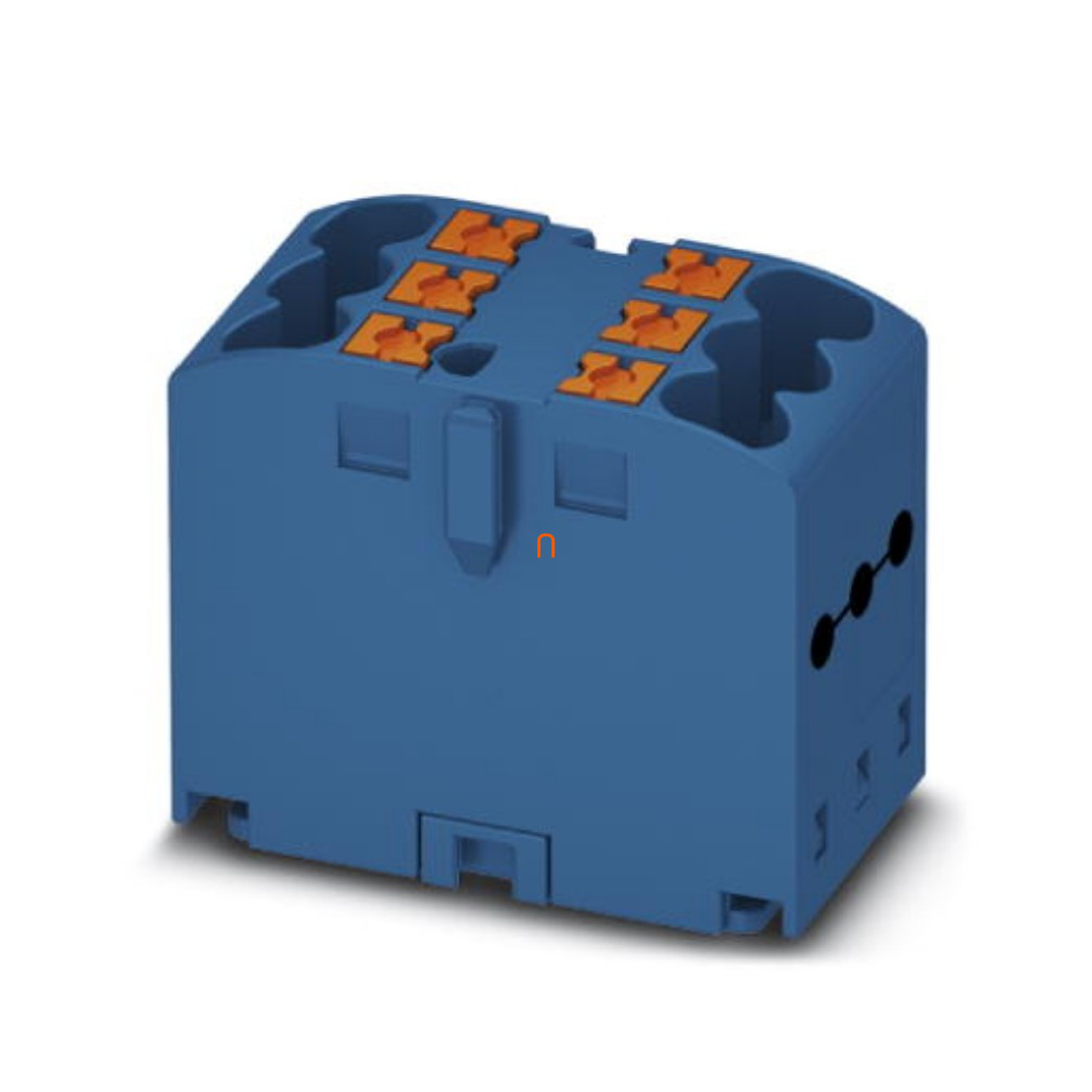 Elosztóblokk PTFIX 6X2,5 BU, 0,14-4mm2, 24 A 450 V NS 35/7,5, NS 35/15, rugós csatlakozás, 3273266