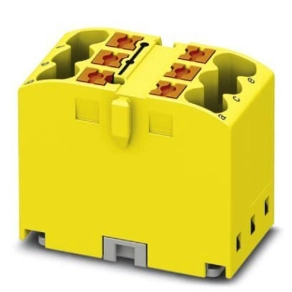   Elosztóblokk PTFIX 6X2,5 YE, 0,14-4mm2, 24 A 450 V sínre szerelhető, rugós csatlakozás, 3273270