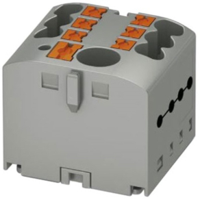   Elosztóblokk PTFIX  6/ 6X2,5-GY, 0,5-10mm2, 41/24 A 690 V sínre szerelhető, rugós csatlakozás, 3273330